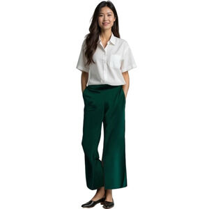 Boutique Women's Dark Forest Green Flared Pants Size Small